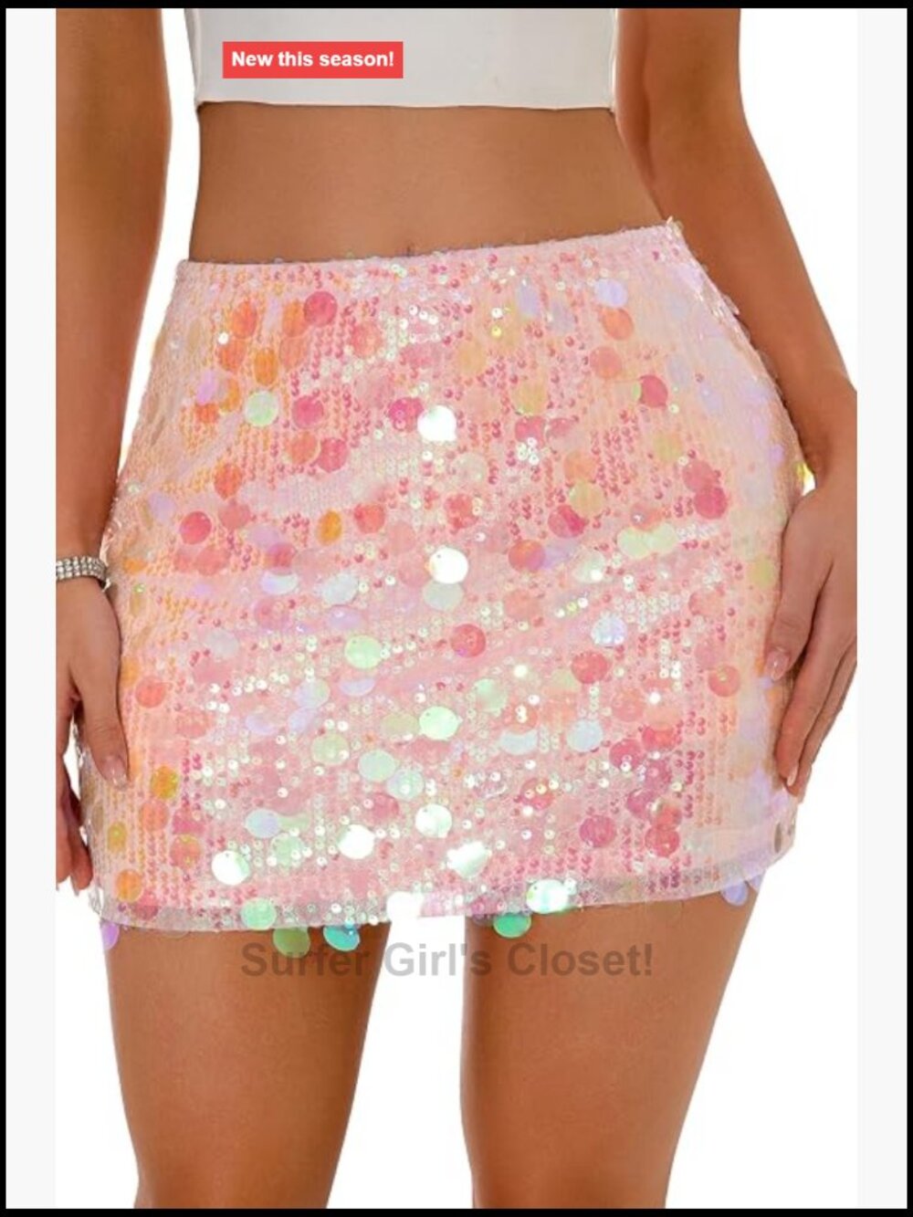 Women's Sequin Mini Skort with Shorts Underneath Sparkly Party